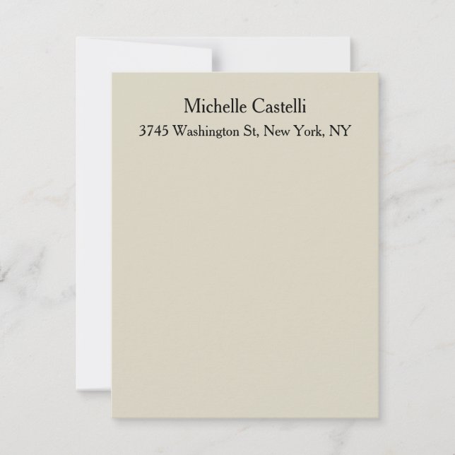 Beruflich Einzigartig klassisch einfach Mitteilungskarte (Vorderseite)