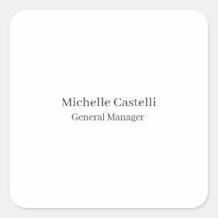 Beruflich Einzigartig klassisch einfach Quadratischer Aufkleber