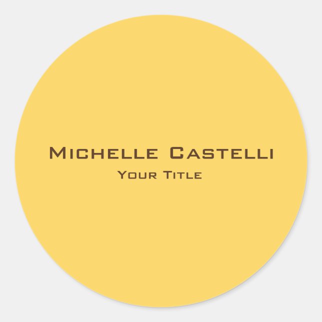 Beruflich Einzigartig klassisch einfach Schlicht Runder Aufkleber (Vorderseite)