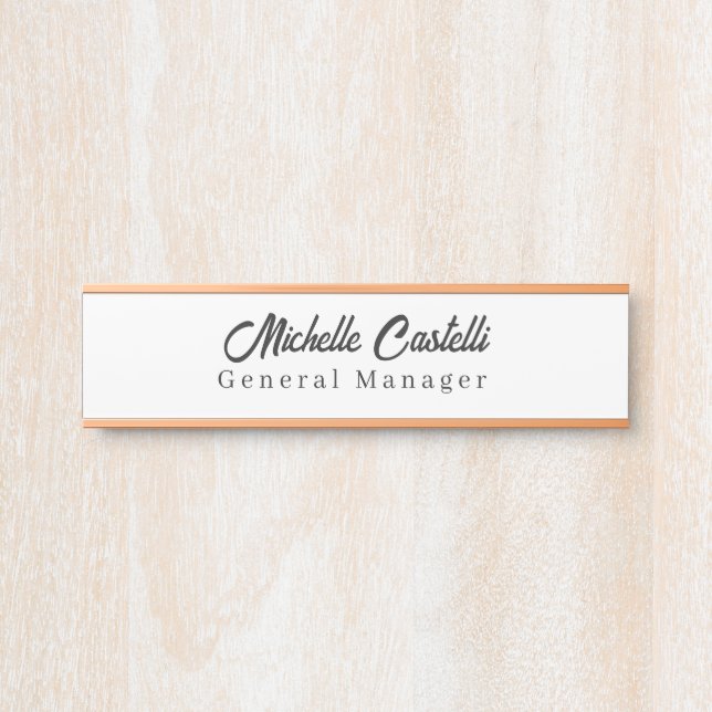 Beruflich Einzigartig klassisch einfach Türschild (Vorderseite )