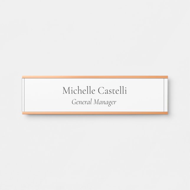 Beruflich Einzigartig klassisch einfach Türschild (Vorderseite )