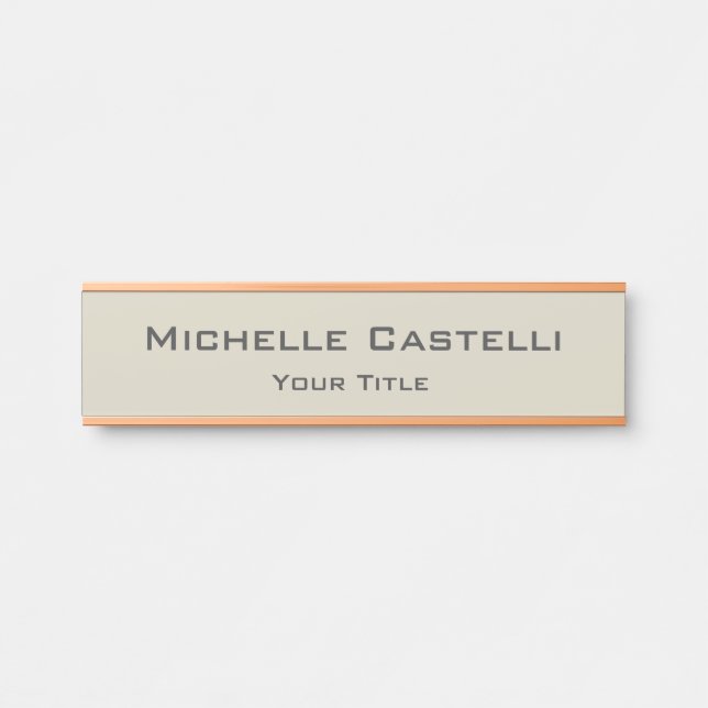 Beruflich Einzigartig klassisch einfach Türschild (Vorderseite )