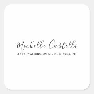 Beruflich Einzigartige klassische Handschrift Quadratischer Aufkleber