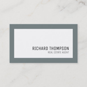 Beruflich & elegant, graue Grenze, minimalistisch Visitenkarte