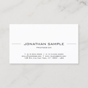 Beruflich Elegant Minimal Modern Einfache Trendy Visitenkarte