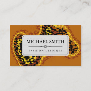 Beruflich Elegant Modern Leopard Skin #15 Visitenkarte