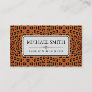 Beruflich Elegant Modern Leopard Skin #35 Visitenkarte