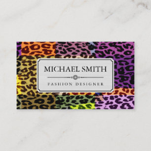 Beruflich Elegant Modern Leopard Skin #40 Visitenkarte