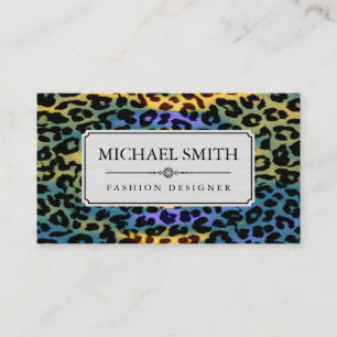 Beruflich Elegant Modern Leopard Skin #51 Visitenkarte