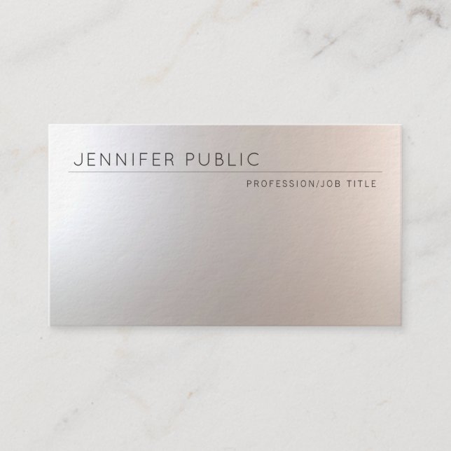 Beruflich Elegant Moderner Charme Schlichter Luxus Visitenkarte (Vorderseite)
