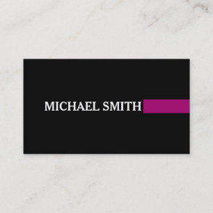 Beruflich Elegant Modernes Flirt Schlicht Schwarz Visitenkarte