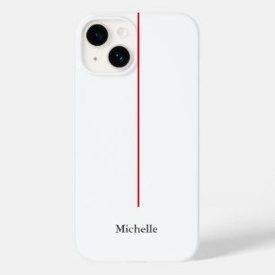 Beruflich Elegant Schlicht Minimalistisch Red Whit Case-Mate iPhone 14 Hülle