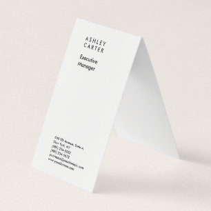 Beruflich-elegant-weiß schlicht-minimalistisch mod visitenkarten