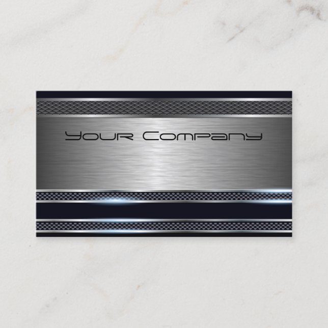 Beruflich Elegante moderne Black Business Card Visitenkarte (Vorderseite)