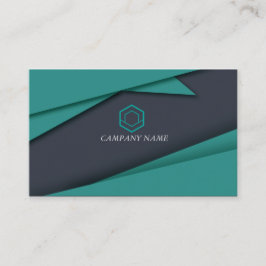 Beruflich Elegante moderne grüne Unternehmen Visitenkarte
