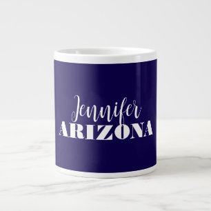Beruflich elegante moderne minimalistisch dunkelbl Jumbo-Tasse