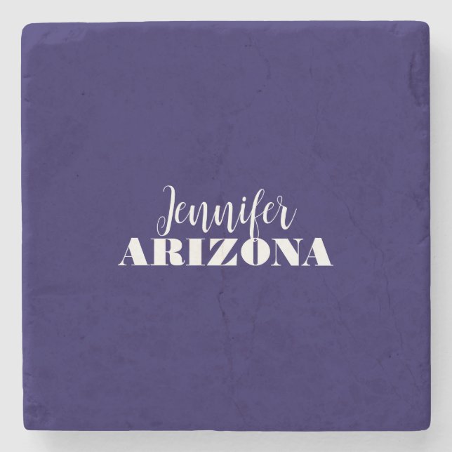 Beruflich elegante moderne minimalistisch dunkelbl steinuntersetzer (Vorderseite)