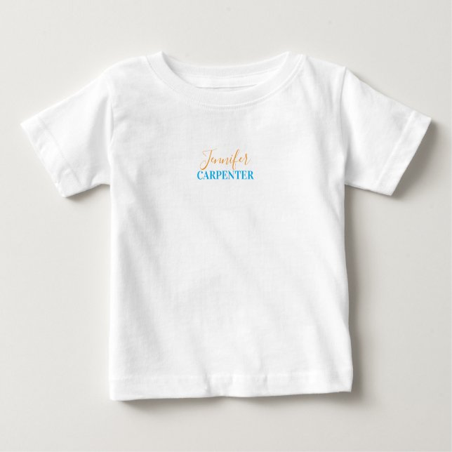 Beruflich elegante moderne minimalistische schlich baby t-shirt (Vorderseite)