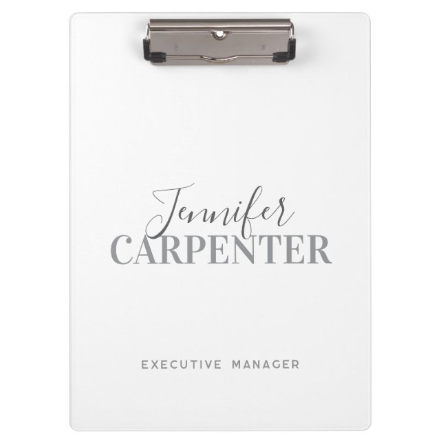 Beruflich elegante moderne minimalistische schlich klemmbrett (Vorderseite)