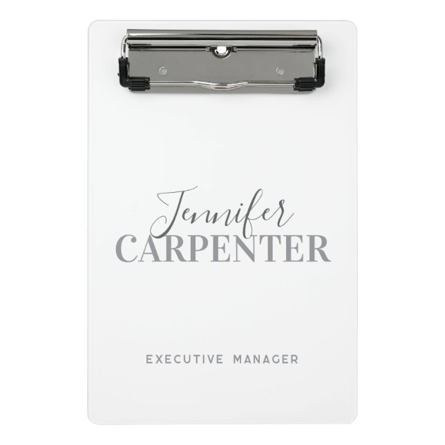 Beruflich elegante moderne minimalistische schlich mini klemmbrett (Vorderseite)