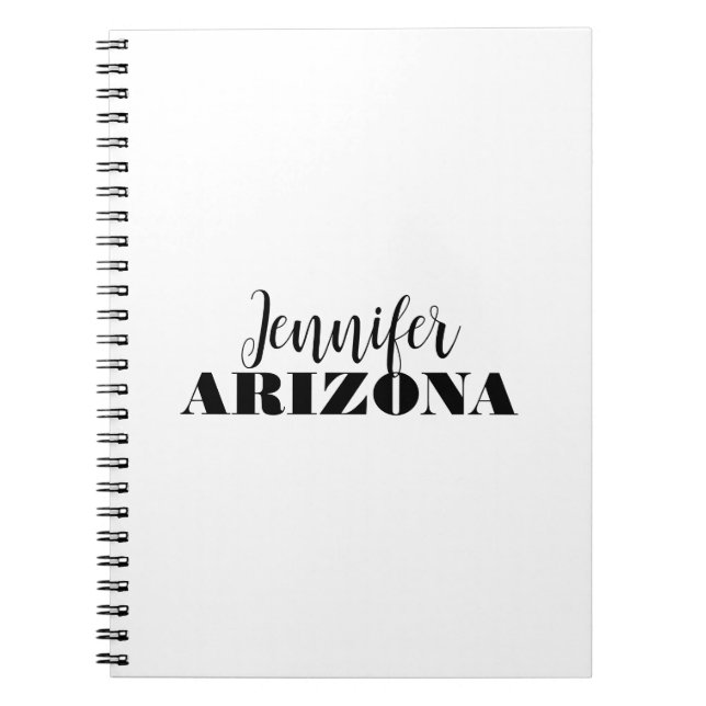 Beruflich elegante moderne minimalistische schlich notizblock (Vorderseite)