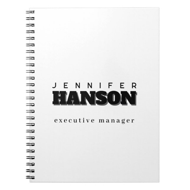 Beruflich elegante moderne minimalistische schlich notizblock (Vorderseite)