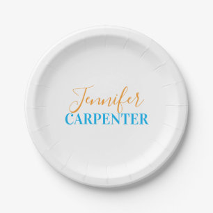 Beruflich elegante moderne minimalistische schlich pappteller