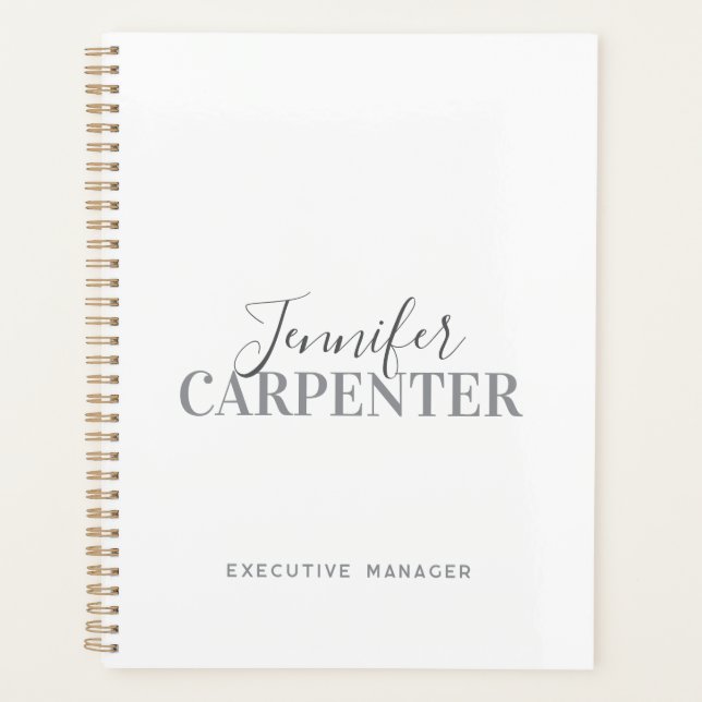 Beruflich elegante moderne minimalistische schlich planer (Vorderseite)