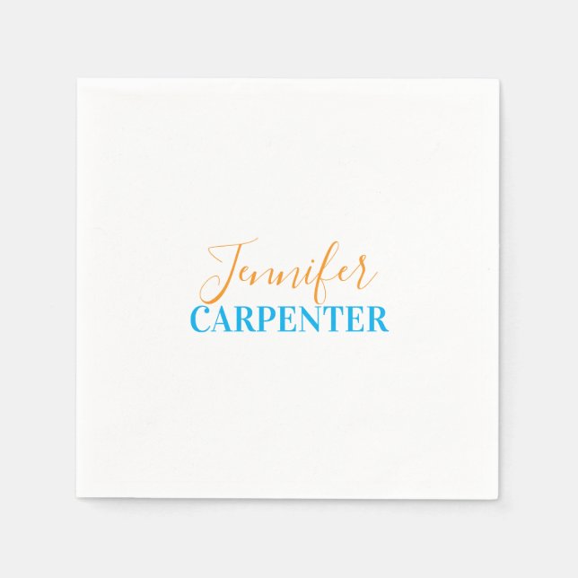 Beruflich elegante moderne minimalistische schlich serviette (Vorderseite)