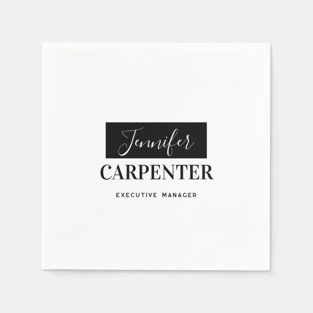 Beruflich elegante moderne minimalistische schlich serviette (Vorderseite)