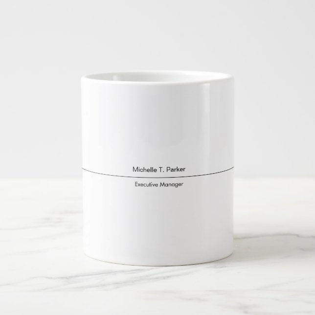 Beruflich elegante schlicht-minimalistisch-modern Jumbo-Tasse (Vorderseite)