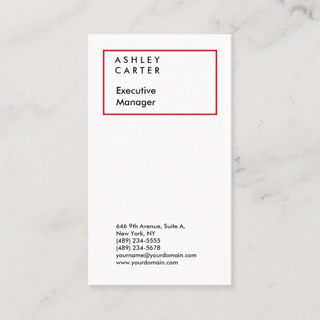 Beruflich elegante schlicht-minimalistisch-modern visitenkarte (Vorderseite)