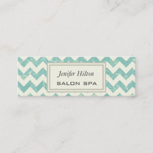 Beruflich elegante Zickzack Vintage Blumen Mini Visitenkarte