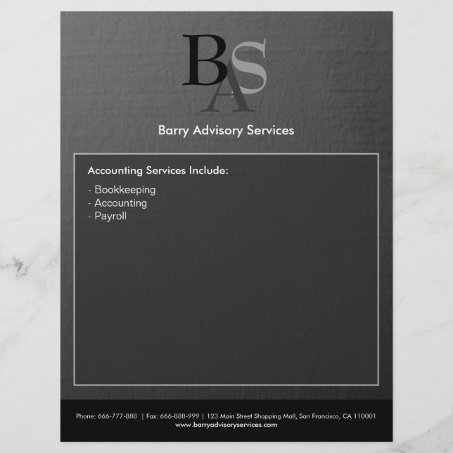 Beruflich Eleganter Moderner Grau Schwarzer Flyer (Vorne)