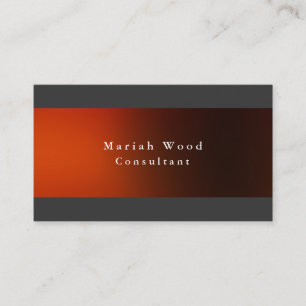 Beruflich Elegantes Grau Rot Minimalistisch Modern Visitenkarte