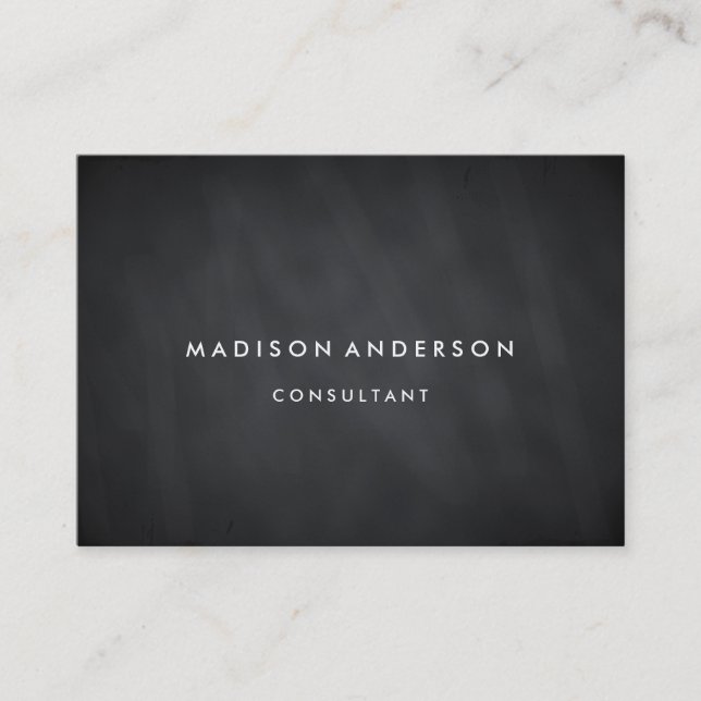 Beruflich Elegantes, modernes Schwarzes Halbboard Visitenkarte (Vorderseite)