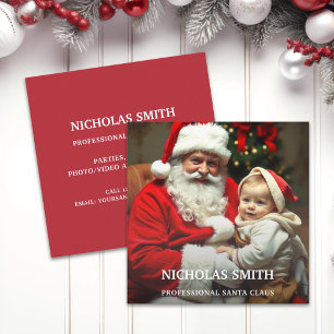 Beruflich Foto Santa Claus Quadratische Visitenkarte
