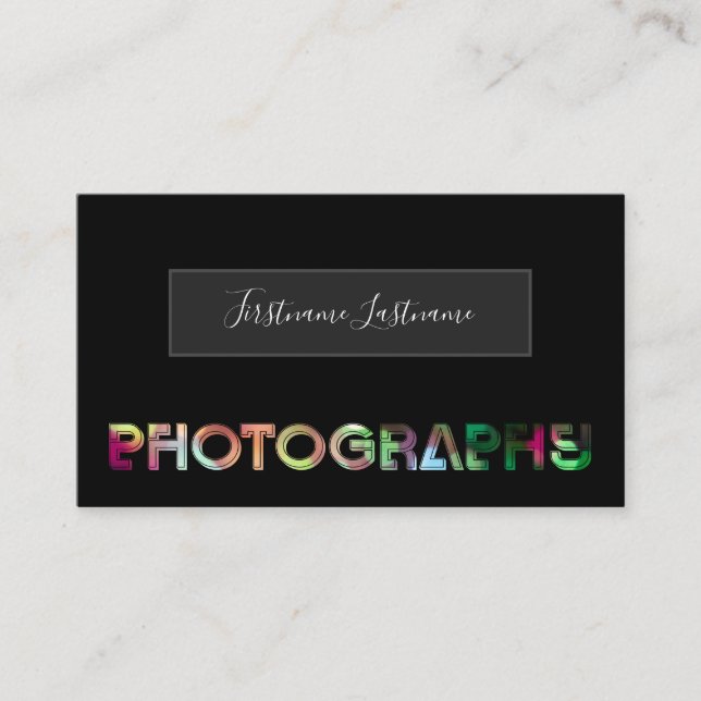 Beruflich Fotograf Videographin Visitenkarte (Vorderseite)