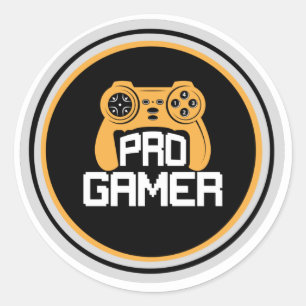 Beruflich Gamer Runder Aufkleber