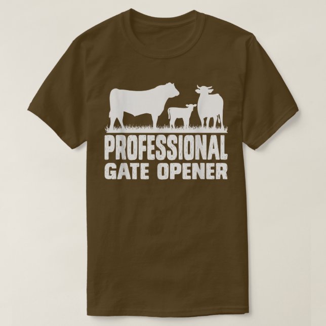 Beruflich Gate Opener Cow Apparel T - Shirt (Design vorne)