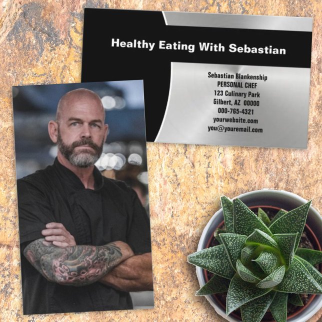 Beruflich gebürsteter Stahl VORDERE kundenspezifis Visitenkarte (Von Creator hochgeladen)