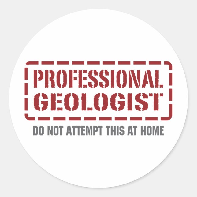 Beruflich Geologe Runder Aufkleber (Vorderseite)