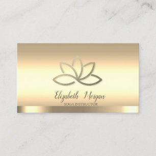 Beruflich Gold Lotus Blume Yoga Instructor Visitenkarte
