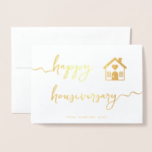Beruflich Gold Zuhause Anniversary Real Anwesen Folienkarte