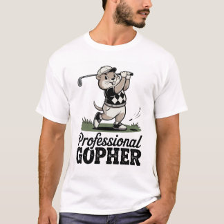Beruflich Gopher - Retro Golf Illustration T-Shirt