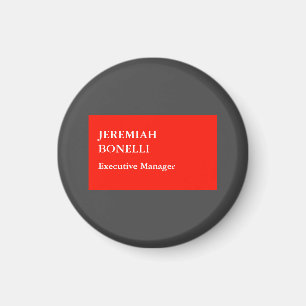 Beruflich-grau-minimalistisch modern Ihr Name Magnet