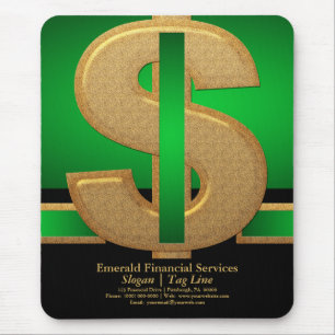 Beruflich Green Gold-Dollar-Finanzdienstleistunge Mousepad