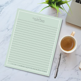 Beruflich grün Minimalistisch Notizblock