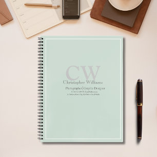 Beruflich grün Minimalistisch Notizbuch