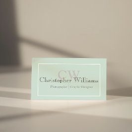 Beruflich grüne Minimalistische Visitenkarte